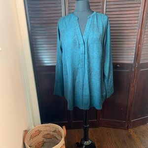 Snake skin teal tunic - Size large